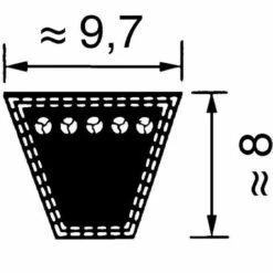 MITSUBOSHI SPZ800 - Courroie SPZ800 (10x800mm Ld) -Motoculteur et accessoire Soldes 10401305 2
