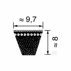 OPTIBELT XPZ2500 - Courroie Crantée XPZ2500 (10x2500mm Ld) -Motoculteur et accessoire Soldes 10401323 2