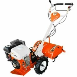 Motoculteur Thermique Fraise Arrière 7 Cv Vitesse Transmission Fonte 1AV 1AR Ruris 5800FR - Orange