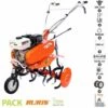 Motoculteur Motobineuse 6,5 Cv 6 Fraises Vitesses 2 AV -1 AR Roues Agraires 400x8 Ruris DAC 6500K - Orange -Motoculteur et accessoire Soldes 6697378 1